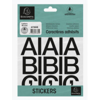 EXACOMPTA Selbstklebebuchstaben A-Z, 20 mm, schwarz