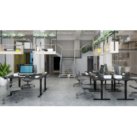 DIGITUS Schreibtischgestell, höhenverstellbar, grau