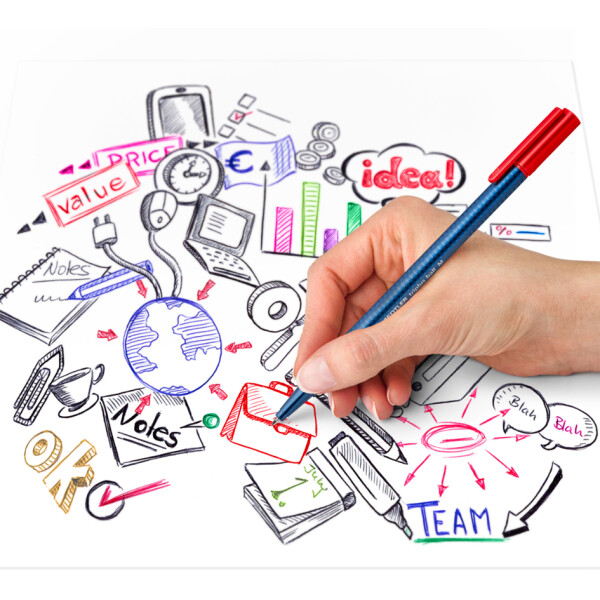 STAEDTLER Kugelschreiber triplus ball 437 M, 4er Etui