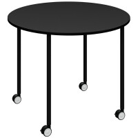 PAPERFLOW Mobiler Tisch FLEX OFFICE, rund 960 mm, weiß