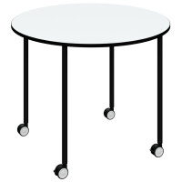 PAPERFLOW Mobiler Tisch FLEX OFFICE, rund, 960 mm, schwarz