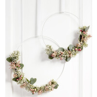 folia Deko-Ringe Metall, 250 mm und 300 mm, weiß