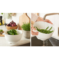 GastroMax Abtropf-Sieb Küchensieb, aus PP, weiß