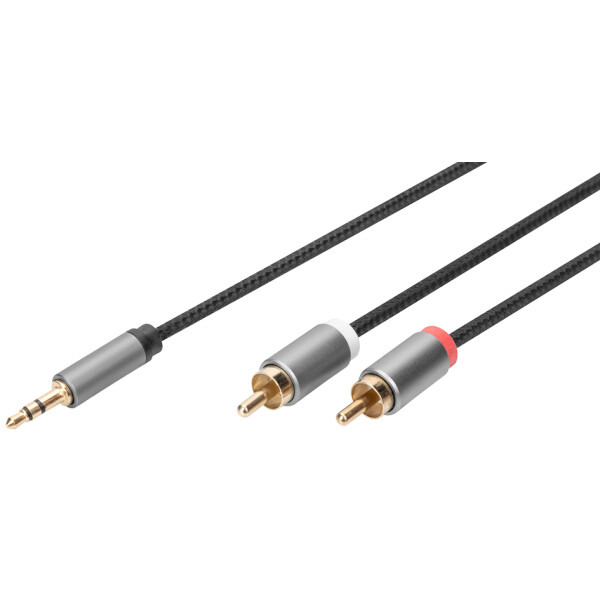 DIGITUS Stereo-Audioadapterkabel, Klinke - Cinch, 1,8 m
