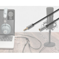DIGITUS Audio Verlängerungskabel, 3,5 mm Klinke, 1,8 m