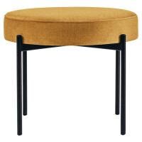 PAPERFLOW Hocker GAIA, rund, Stoffbezug, safran