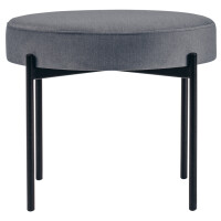PAPERFLOW Hocker GAIA, rund, Stoffbezug, mausgrau
