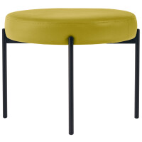 PAPERFLOW Hocker GAIA, rund, Kunstlederbezug, grün