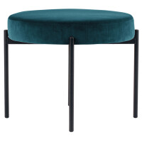 PAPERFLOW Hocker GAIA, rund, Samtbezug, grün