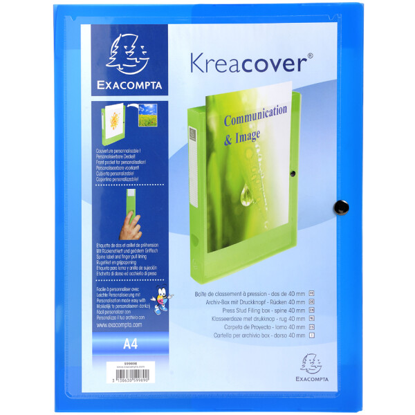 EXACOMPTA Sammelbox Kreacover, A4, PP, farbig sortiert