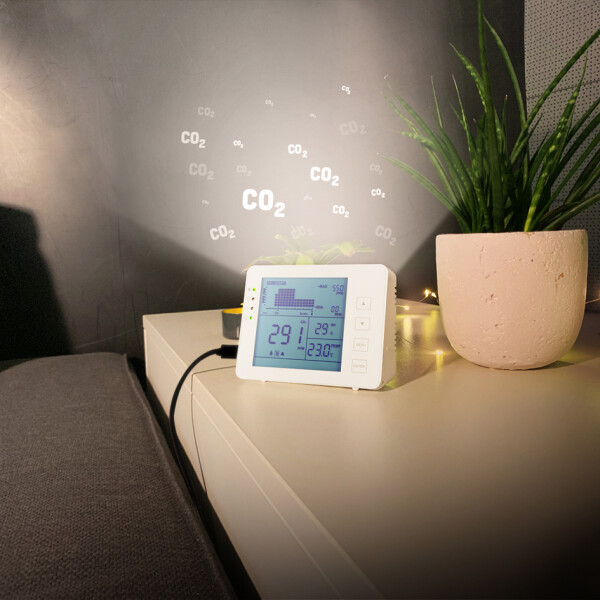 LogiLink CO2-Messgerät mit Ampel, weiß