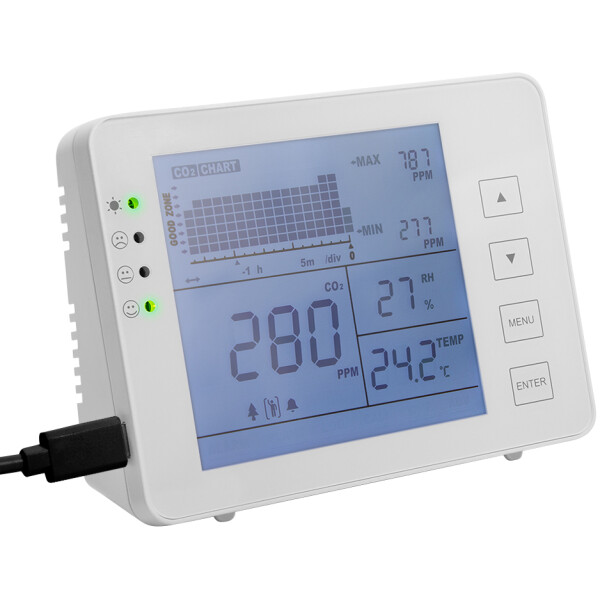 LogiLink CO2-Messgerät mit Ampel, weiß
