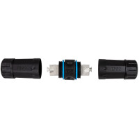 LogiLink Outdoor Kabel-Verbinder, Kat.6A 7 7A 8, schwarz