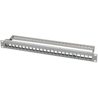 LogiLink 19" Keystone Patch Panel, 24 Port, lichtgrau