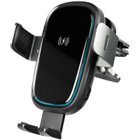 LogiLink Kabellose Smartphone-KFZ-Ladehalterung, schwarz