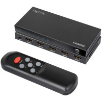 LogiLink 4K 60 Hz HDMI Switch, 4-fach, schwarz