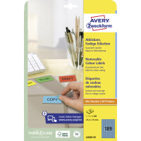 AVERY Zweckform Universal-Etiketten, 63,5 x 33,9 mm, rot