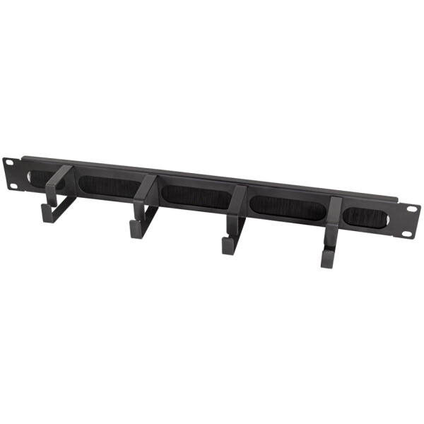 LogiLink 19" Rangierpanel, 1 HE, 4 Kabelf&uuml;hrungsb&uuml;gel