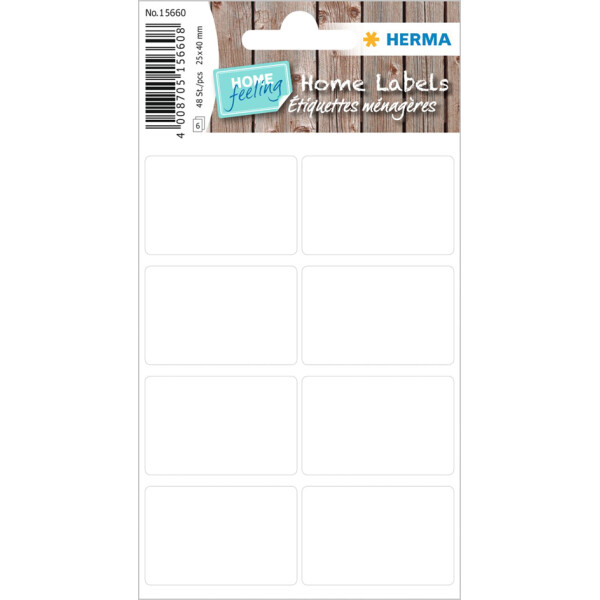 HERMA Haushalts-Etiketten HOME, 25 x 40 mm, weiß