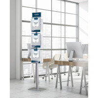 EUROPEL Prospekständer mit Fußplatte, DIN A4,...