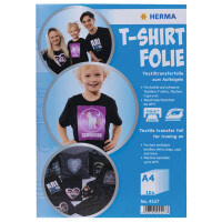 HERMA T-Shirt Transferfolie, DIN A4, helle Textilien, weiß