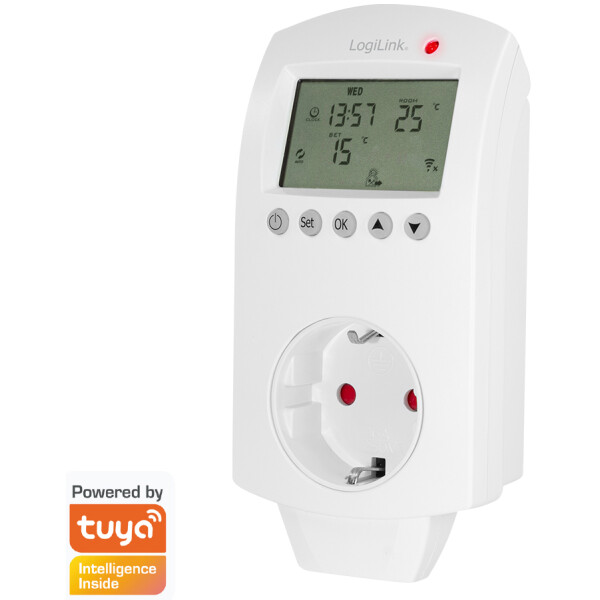 LogiLink Wi-Fi Smart Thermostat-Adapterstecker, 1-fach, weiß