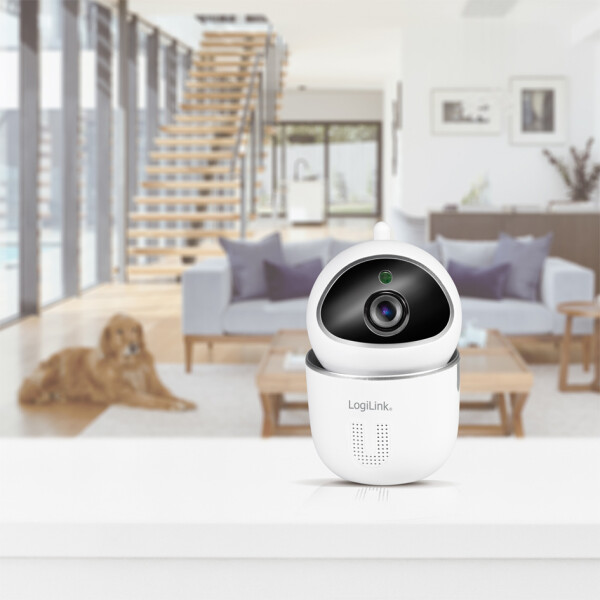 LogiLink Wi-Fi Smart IP-Kamera, Tuya kompatibel, weiß