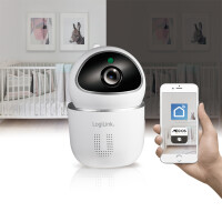LogiLink Wi-Fi Smart IP-Kamera, Tuya kompatibel, weiß