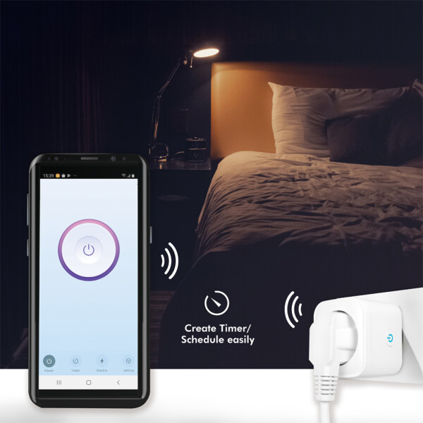 LogiLink Wi-Fi Smart Plug Adapterstecker, 1-fach, weiß