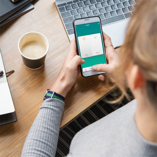 LogiLink Wi-Fi Smart Wandschalter, 1-fach, weiß