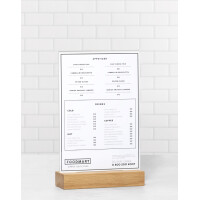 EUROPEL Tischaufsteller, DIN A6 hoch, Holzsockel