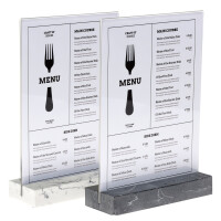 EUROPEL Tischaufsteller, DIN A4 hoch, Polystone weiß