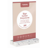 EUROPEL Tischaufsteller, DIN A4 hoch, Polystone weiß