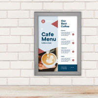 EUROPEL Plakatrahmen Premium, DIN A4, 20 mm, silber eloxiert