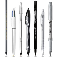 BIC Schreibset "SILVER" mit Notizbuch, 8-teilig