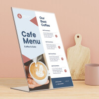 EUROPEL Tischaufsteller Acrylic, DIN A6 hoch, schräg