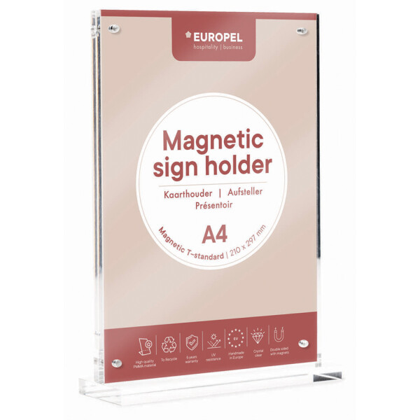 EUROPEL Tischaufsteller LUXE, DIN A6 hoch, gerade