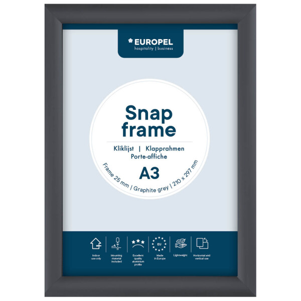 EUROPEL Plakatrahmen Premium, DIN A4, 25 mm, blau