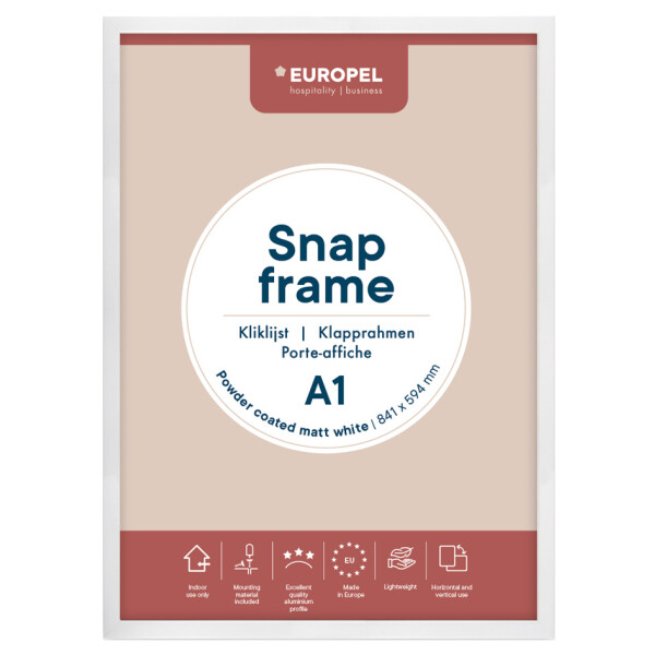 EUROPEL Plakatrahmen Premium+, DIN A1, weiß