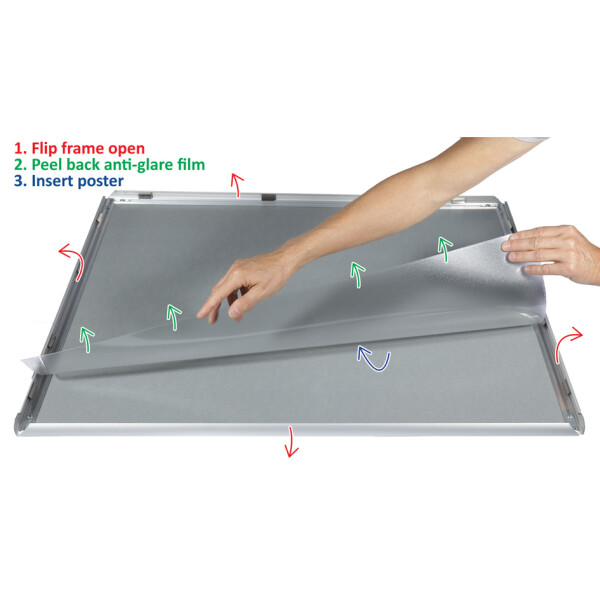 EUROPEL Plakatrahmen Premium, DIN B2, 25 mm, silber eloxiert