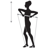 SCHILDKRÖT Fitnessstab Gymnastics Stick, silber schwarz