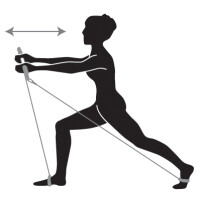 SCHILDKRÖT Fitnessstab Gymnastics Stick, silber schwarz