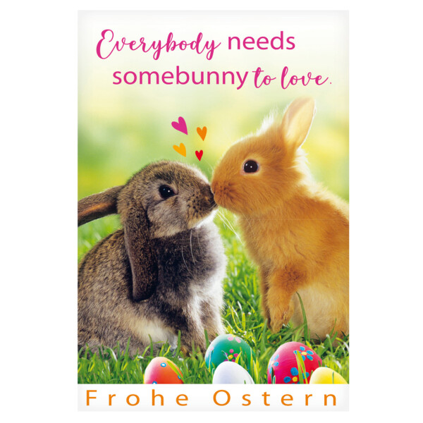 SUSY CARD Oster-Grußkarte "Häschen küssen sich"