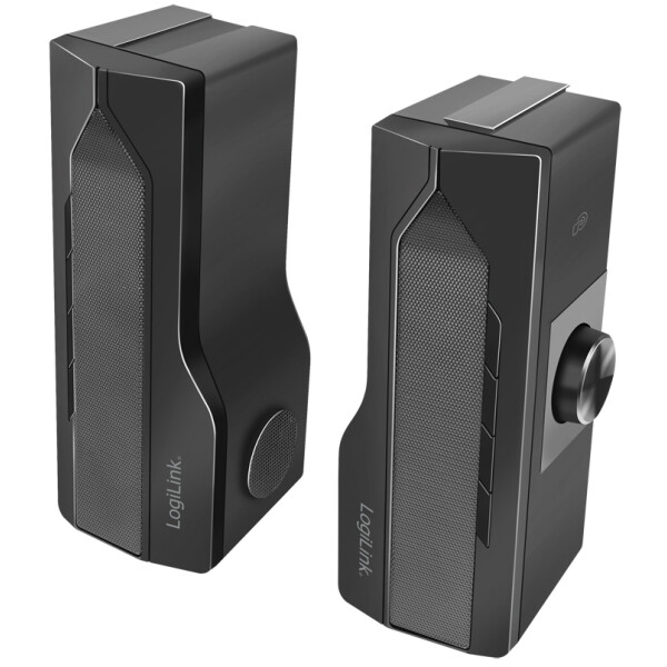 LogiLink Mobile Soundbar mit Partylicht, schwarz