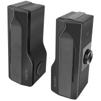 LogiLink Mobile Soundbar mit Partylicht, schwarz