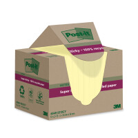 Post-it Super Sticky Recycling Notes, 76 x 76 mm, gelb