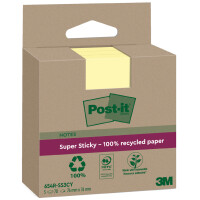 Post-it Super Sticky Recycling Notes, 76 x 76 mm, gelb