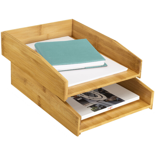 CEP Briefablagen-Set Silva, DIN A4, aus Bambusholz