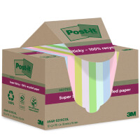 Post-it Super Sticky Recycling Notes, 76 x 76 mm, farbig