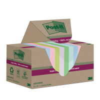 Post-it Super Sticky Recycling Notes, 76 x 76 mm, farbig
